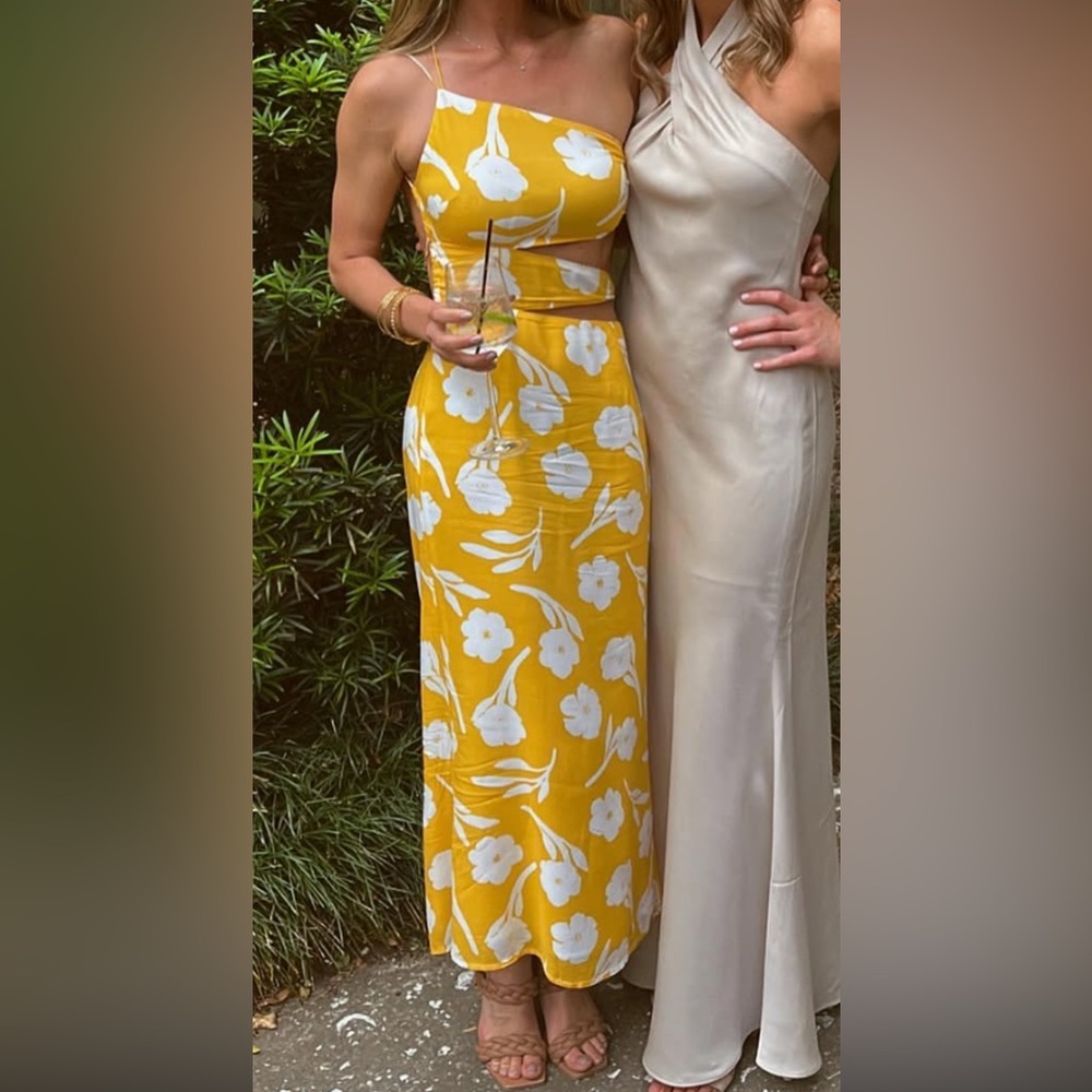 Sabo Skirt Yellow Floral Maxi Dress - WORN ONCE!